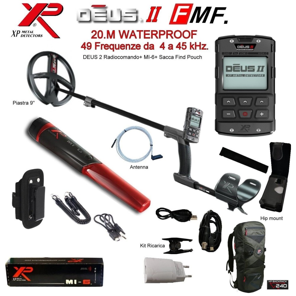 XP DEUS 2 - RADIOCOMANDO -MI-6-ZAINO BK-240