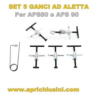 SET DI 5 MORSETTI GANCI MECCANICI PER CARRELLI SERIE APS