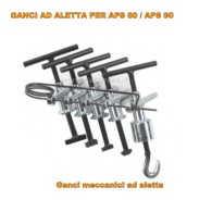 SET DI 5 MORSETTI GANCI MECCANICI PER CARRELLI SERIE APS